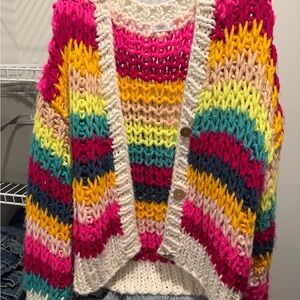 TALULAH Multicolor Chunky Knit Cardigan